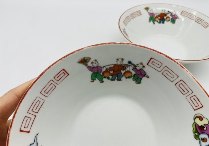 古玩陶瓷嬰戲紋碗拍賣，當(dāng)前價(jià)格320元