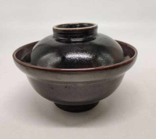 古玩陶瓷黑釉蓋碗拍賣,當前價格260元