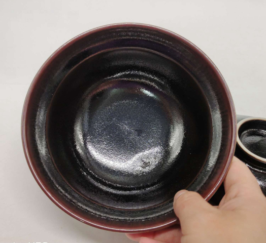 古玩陶瓷黑釉蓋碗拍賣,當前價格260元