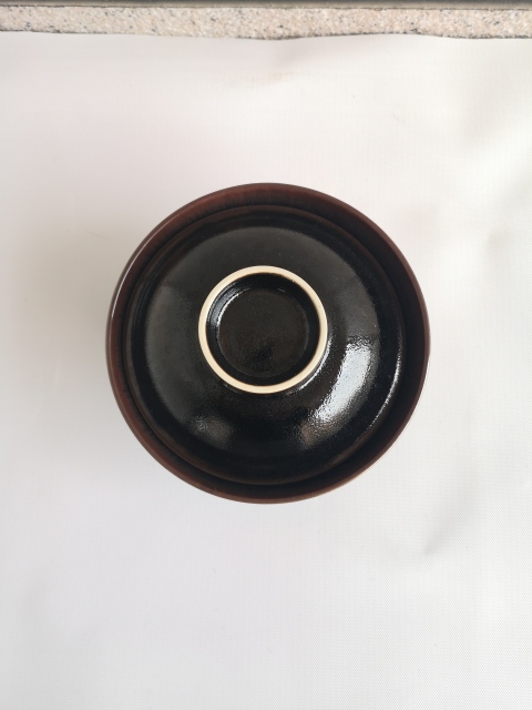 古玩陶瓷黑釉蓋碗拍賣,當前價格260元
