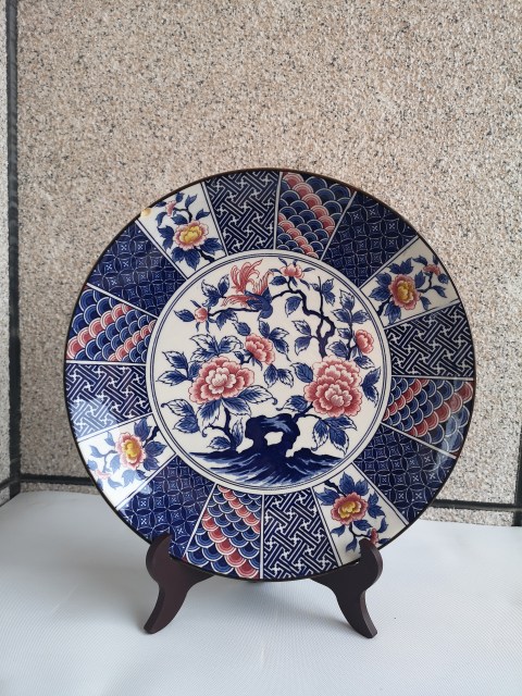 古玩陶瓷花卉紋盤拍賣，當前價格398元