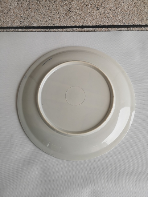 古玩陶瓷山水紋青花盤拍賣,當前價格350元