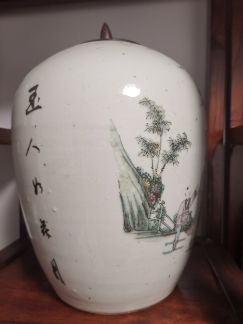 古玩陶瓷仕女紋冬瓜罐拍賣,當前價格2300元