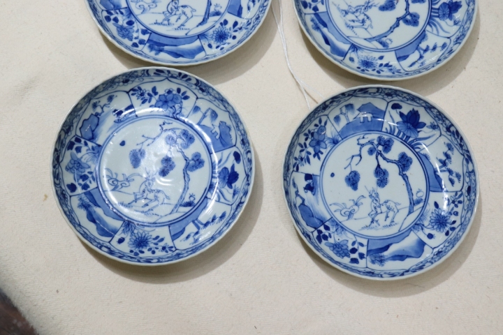 古玩陶瓷青花杯盤拍賣，當前價格6800元