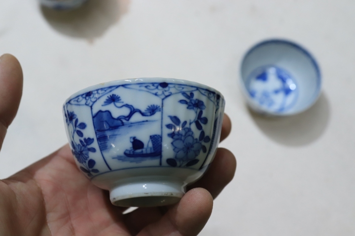 古玩陶瓷青花杯盤拍賣，當前價格6800元