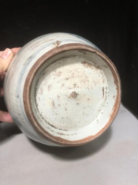 古玩陶瓷明末清初吉語紋青花罐拍賣,當前價格410元