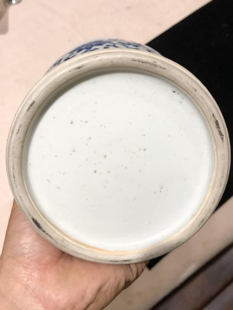 古玩陶瓷花卉紋青花鳳尾尊拍賣,當前價格46000元