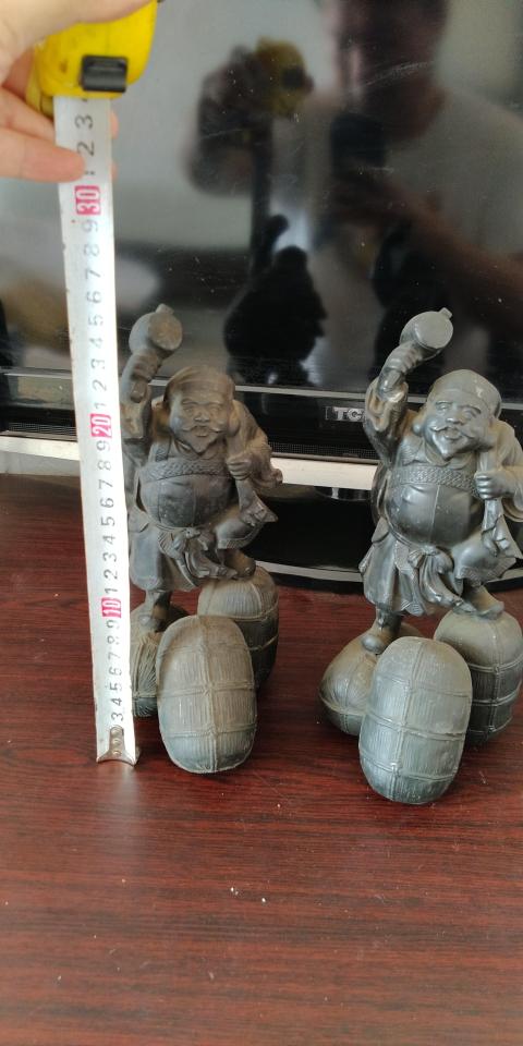 古玩雜項人物塑像2個拍賣,當前價格88元