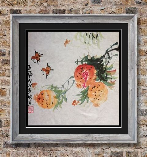 古玩字畫中美協會員趙慧斌十幅畫鳥斗方吉祥十楨拍賣，當前價格699元