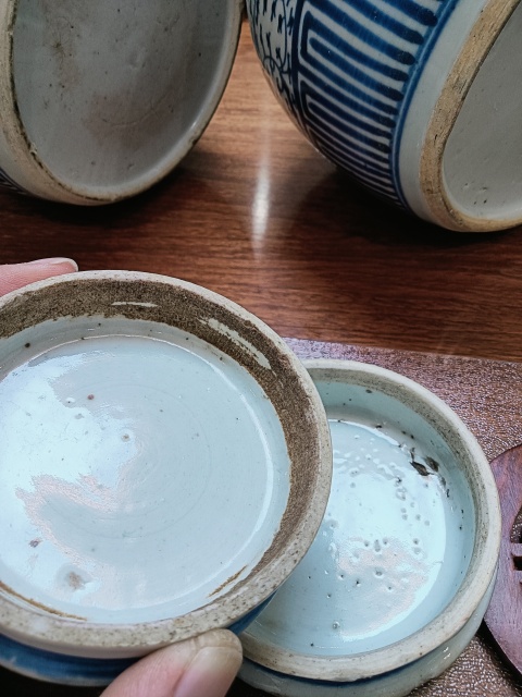 古玩陶瓷帶蓋青花罐一對拍賣，當前價格2000元