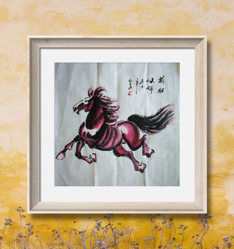 古玩字畫著名畫家李欽平前程似錦圖拍賣,當前價格399元