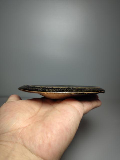 古玩陶瓷耀州窯黑釉臥足盞托拍賣,當前價格1200元