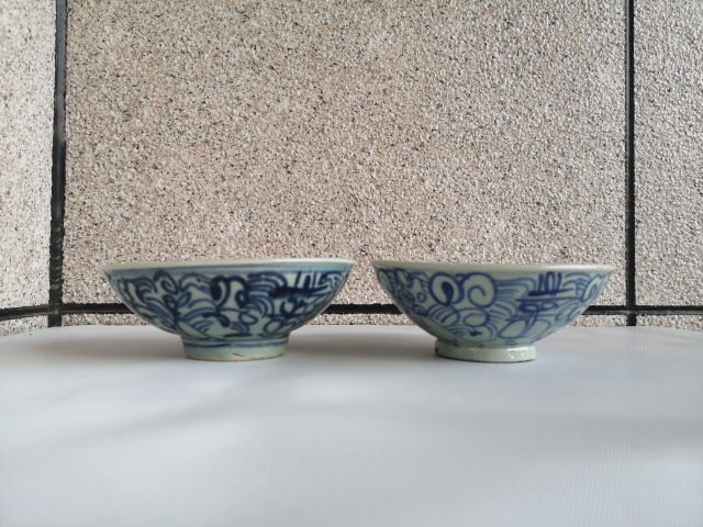 古玩陶瓷清中期福建青花淡描花卉紋碗拍賣，當(dāng)前價(jià)格360元