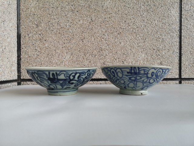 古玩陶瓷清中期福建青花淡描花卉紋碗拍賣，當(dāng)前價(jià)格360元