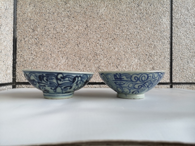 古玩陶瓷清中期福建青花淡描花卉紋碗拍賣，當(dāng)前價(jià)格360元
