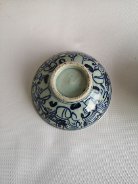 古玩陶瓷清中期福建青花淡描花卉紋碗拍賣，當(dāng)前價(jià)格360元