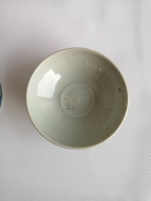 古玩陶瓷清中期福建青花淡描花卉紋碗拍賣，當(dāng)前價(jià)格360元