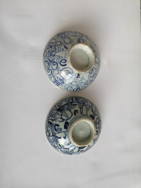 古玩陶瓷清中期福建青花淡描花卉紋碗拍賣，當(dāng)前價(jià)格360元