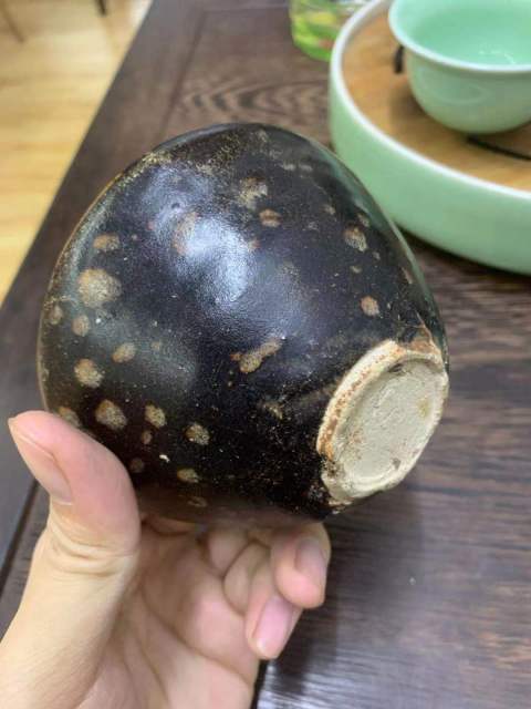 古玩陶瓷吉州窯剪紙貼花盞拍賣,當前價格1元