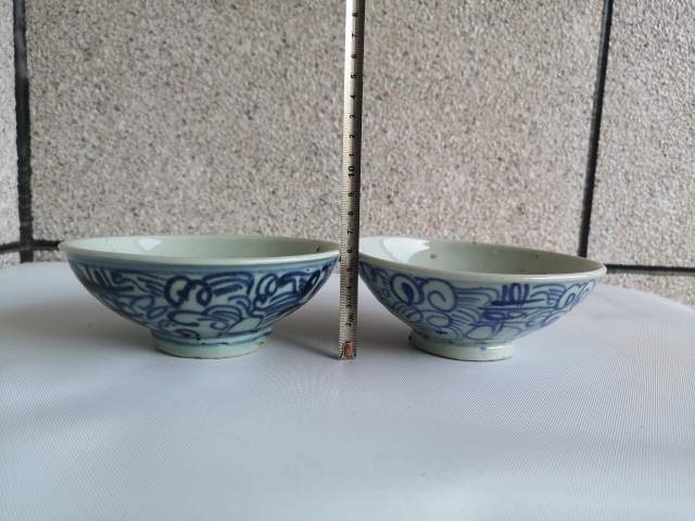 古玩陶瓷清中期福建青花淡描花卉紋碗拍賣，當(dāng)前價(jià)格360元