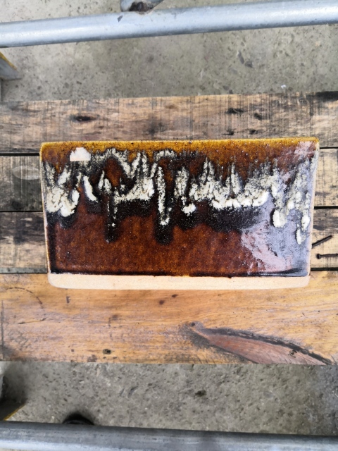 古玩陶瓷褐釉水仙盆拍賣，當前價格800元