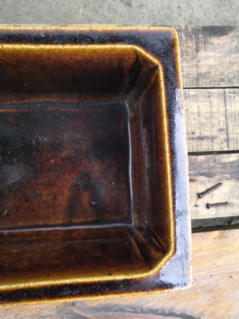 古玩陶瓷褐釉水仙盆拍賣，當前價格800元