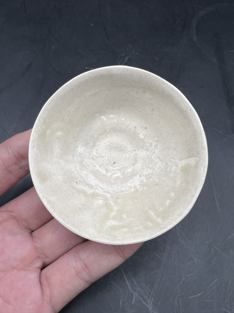 古玩陶瓷(已實物鑒定)定窯白釉盞拍賣，當前價格2000元