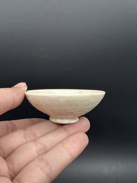 古玩陶瓷(已實物鑒定)定窯白釉盞拍賣，當前價格2000元