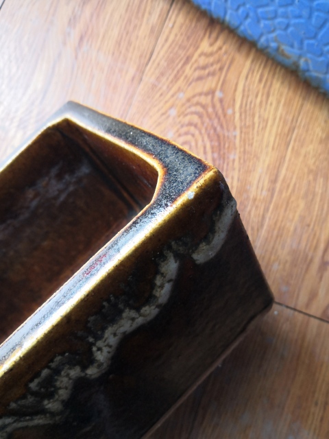 古玩陶瓷褐釉水仙盆拍賣，當前價格800元