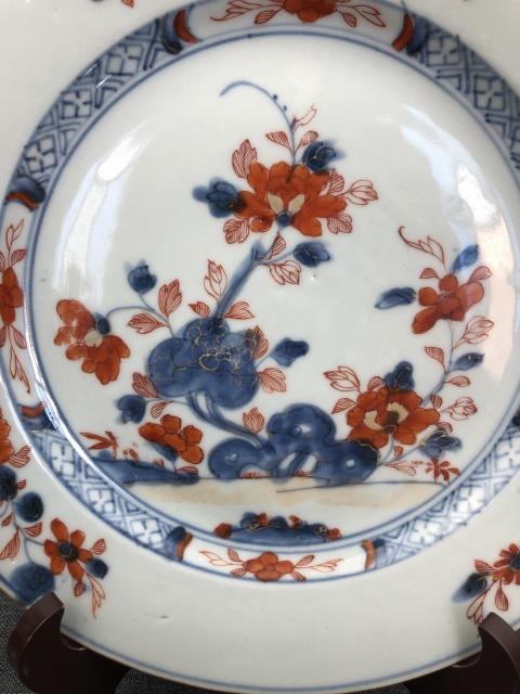 古玩陶瓷清康熙?青花礬紅花卉紋盤拍賣，當前價格2000元