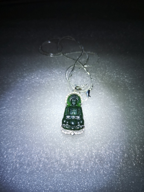 古玩玉器翡翠觀音拍賣，當前價格398元