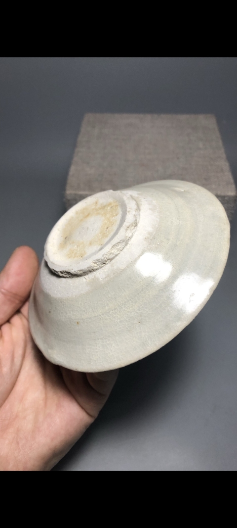 古玩陶瓷【宋代】景德鎮窯青白釉撇口洗拍賣,當前價格1元