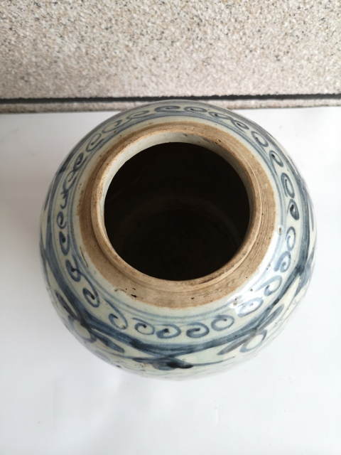 古玩陶瓷青花花卉紋喜字罐拍賣,當前價格680元