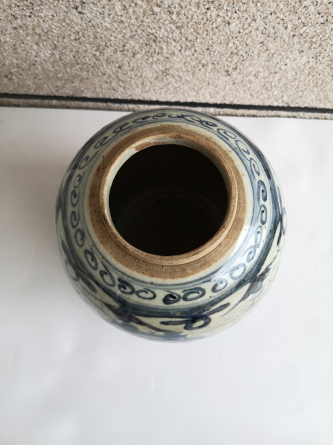 古玩陶瓷青花花卉紋喜字罐拍賣,當前價格680元