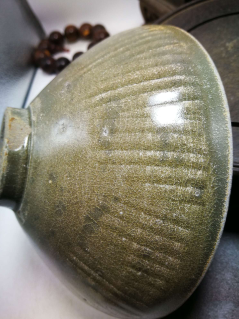 古玩陶瓷【北宋精品】同安窯珠光青瓷刻花碗拍賣，當(dāng)前價(jià)格2500元