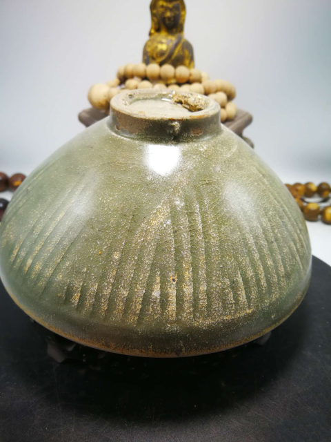 古玩陶瓷【北宋精品】同安窯珠光青瓷刻花碗拍賣，當(dāng)前價(jià)格2500元