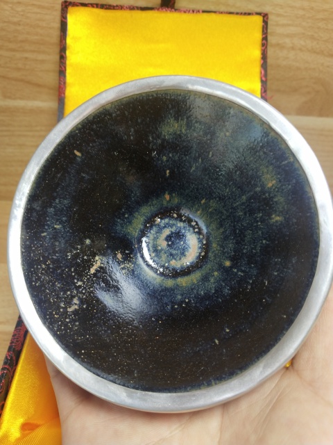 古玩陶瓷宋代建窯系黑釉烏金盞拍賣,當前價格800元