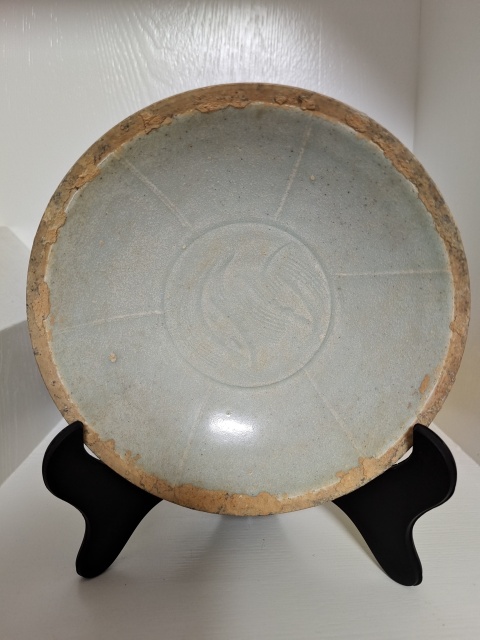 古玩陶瓷南宋湖田窯六出筋雙魚碗拍賣,當前價格5188元