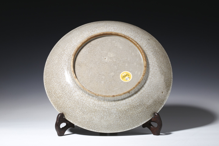 古玩陶瓷清乾隆· 精品哥釉大盤拍賣，當前價格2200元