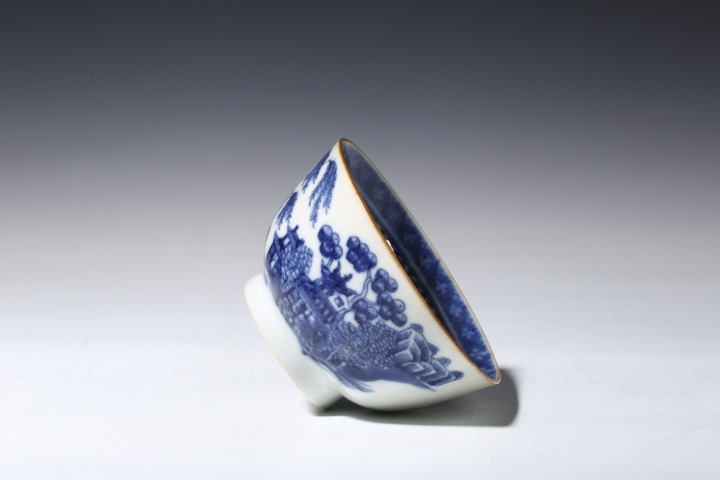 古玩陶瓷清乾隆·青花山水樓閣紋杯拍賣(mài)，當(dāng)前價(jià)格999元