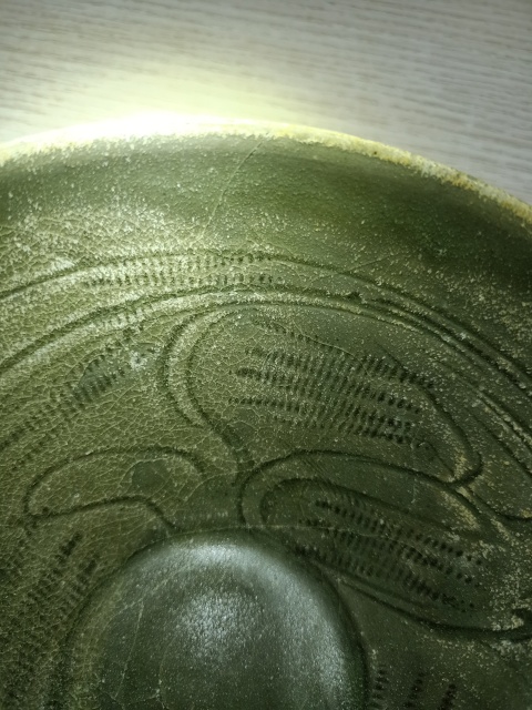 古玩陶瓷【北宋精品】同安窯珠光青瓷刻花碗拍賣，當(dāng)前價(jià)格2500元