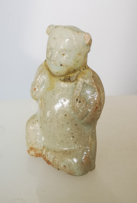 古玩陶瓷元代青白釉童子像拍賣,當前價格1500元