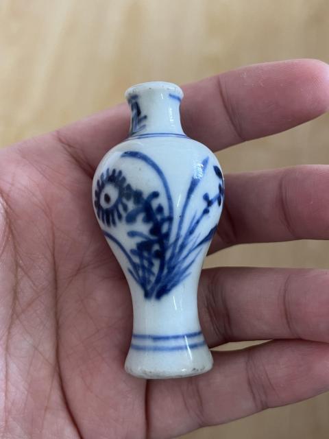 古玩陶瓷花卉紋青花小瓶3支拍賣,當前價格3300元