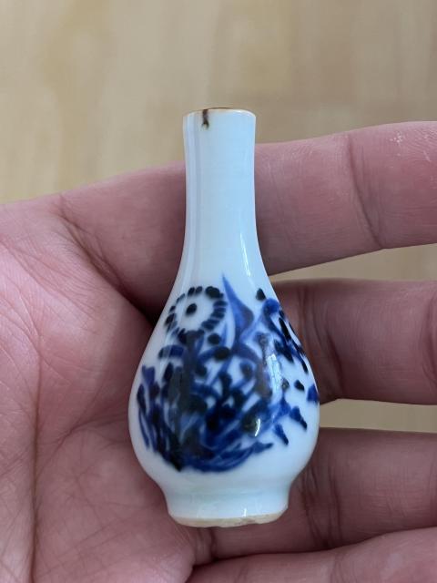古玩陶瓷花卉紋青花小瓶3支拍賣,當前價格3300元