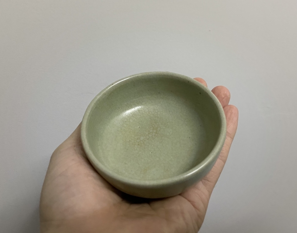 古玩陶瓷龍泉窯青釉茶盅拍賣,當前價格3600元
