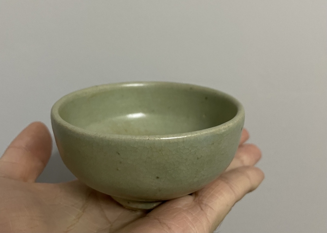 古玩陶瓷龍泉窯青釉茶盅拍賣,當前價格3600元