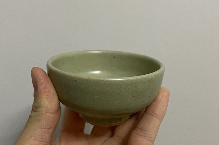 古玩陶瓷龍泉窯青釉茶盅拍賣,當前價格3600元