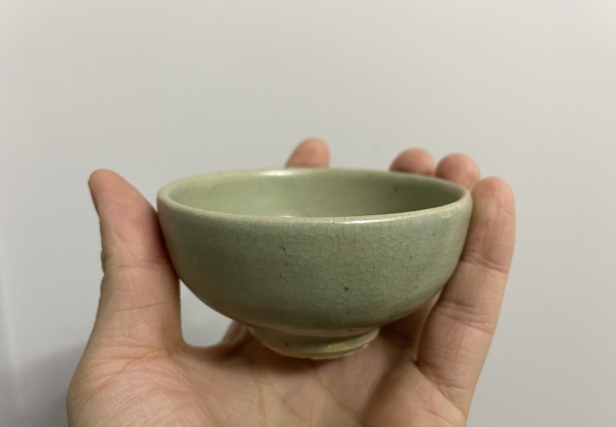 古玩陶瓷龍泉窯青釉茶盅拍賣,當前價格3600元