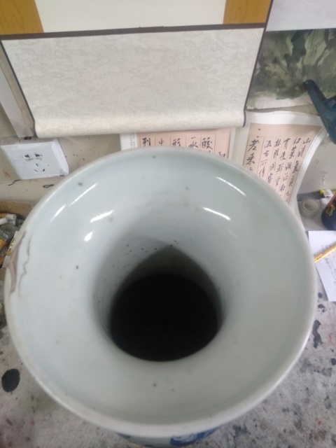 古玩陶瓷清中晚期青花堆白獅耳瓶,人物大瓶子,景德鎮(zhèn)窯口拍賣,當(dāng)前價(jià)格6888元