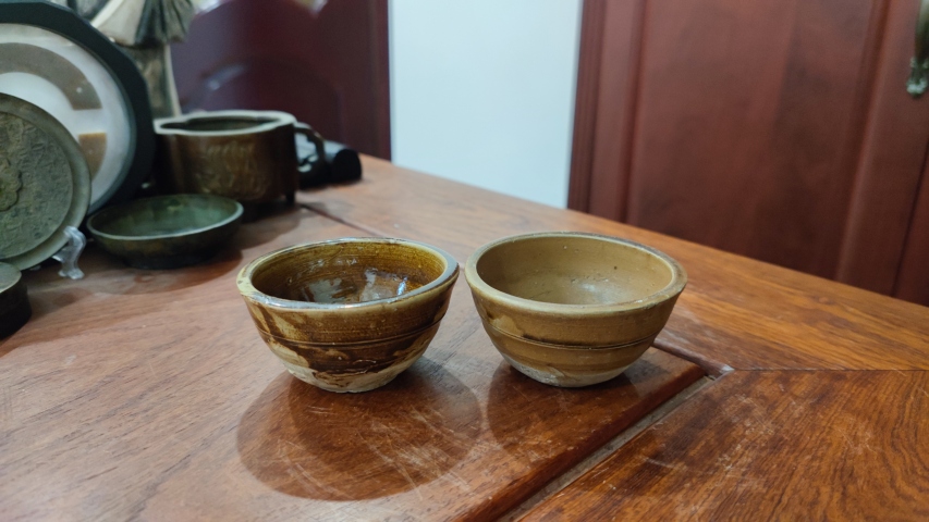 古玩陶瓷【實物保真】明末清初.醬油杯一對拍賣,當前價格299元